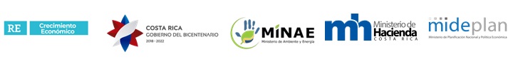 Logos de Presidencia, Hacienda, Minae y Mideplan