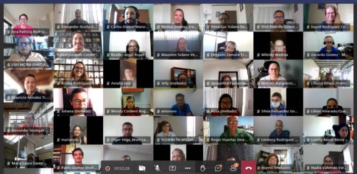 Participantes en la capacitación virtual