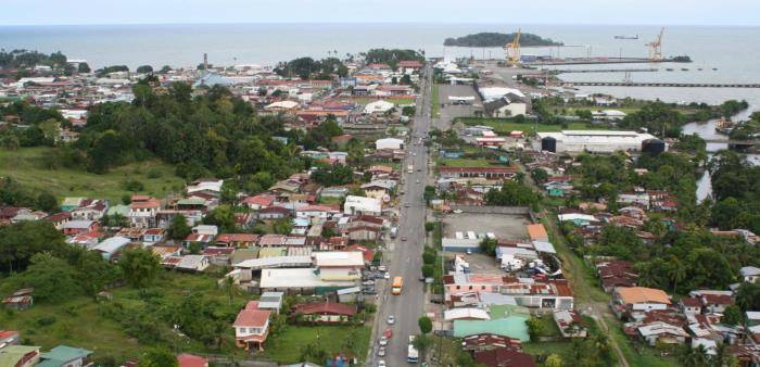 Foto aérea del Centro de Limón.