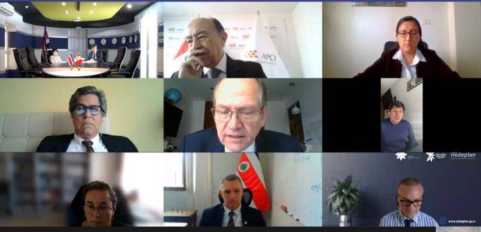 Captura de pantalla de la reunión virtual en la que participaron peruanos y costarricenses